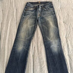 7 for All Mankind Dark Blue Bootcut Jeans